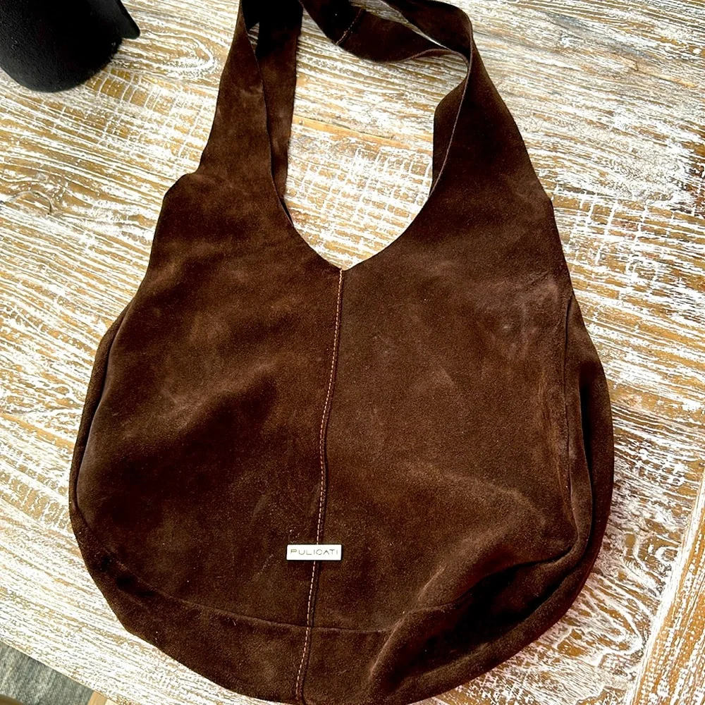 Pulicati - Leather suedette bag - EUC - Picture 1 of 10